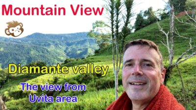Diamante valley and falls as seen from Uvita area mountain tops #shorts