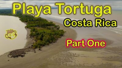 Playa Tortuga Ojochal Costa Rica aka Tortuga Beach as seen from the air- Part one.