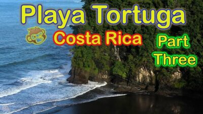 Playa Tortuga Ojochal Costa Rica aka Tortuga Beach as seen from the air- Part three.