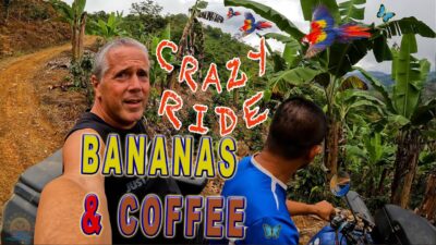A crazy ATV Ride through the Coffee Plants and Banana Tress in Cost Rica at Cafe Don Emilio