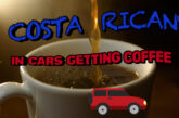 Costaricans in cars getting coffee